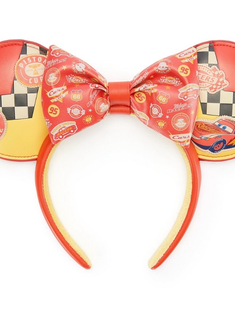 Disney Red & Yellow Pixar Cars Ear Headband with Bow